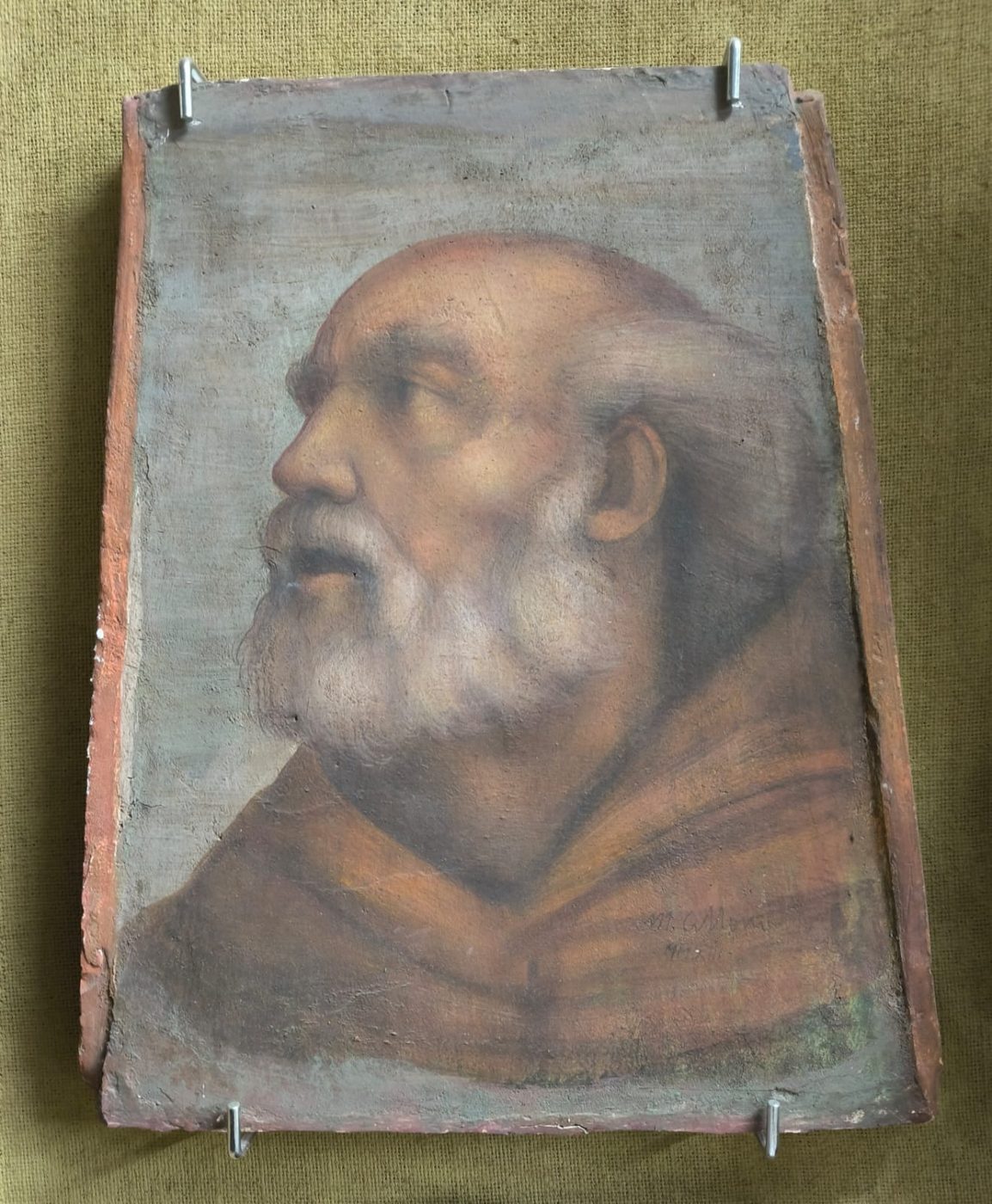 Studio di testa su embrice